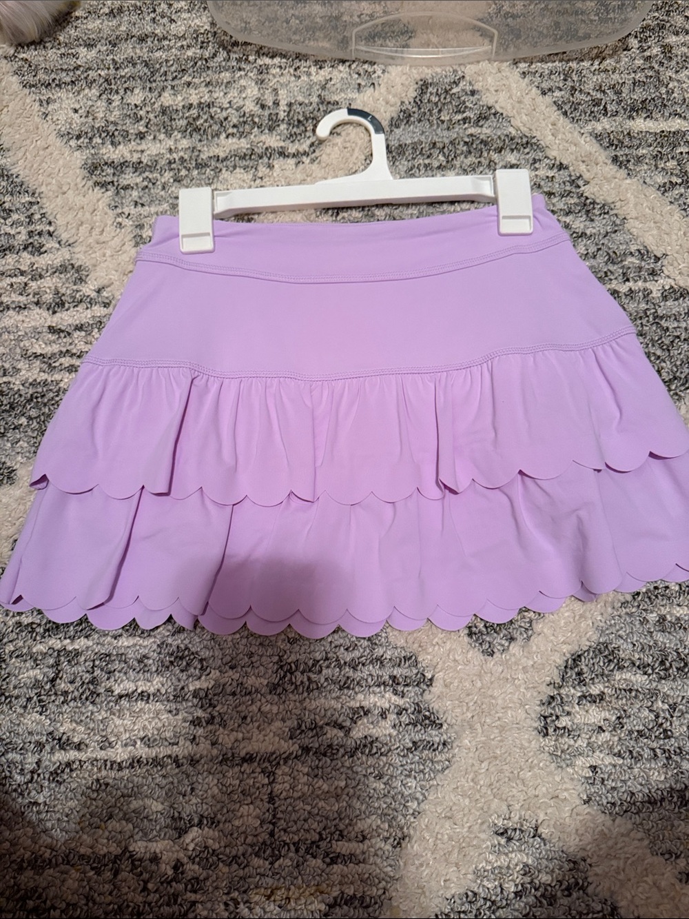 Lilly Pulitzer Lilac Scalloped Tiered Mini Skirt